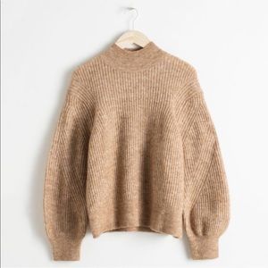 & Other Stories Wool Blend Ribbed Knit Sweater
